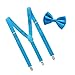 Man of Men - Men's Baby Blue Bowtie & Suspender Set