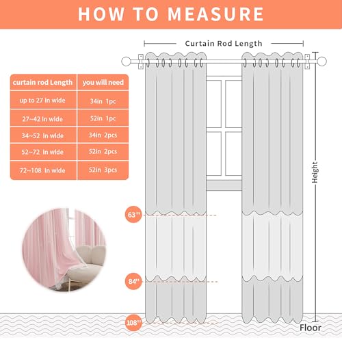 Image of XiDi Light Pink Curtains for Bedroom, Girls Room Blackout Curtains, Kids Room Darkening Curtains Decor, 1 Panel Light Pink34 /96 /1 US