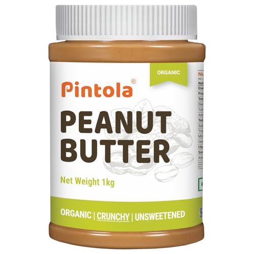 Image of Pintola Combo - Organic Peanut Butter Crunchy 1kg + Rice Cakes (Unsalted & Multigrain) (Pack of 2) (130g x 2), 100% Roasted Peanuts butter, Unsweetened, Crunchy Nut Butter With Organic Rice Cakes