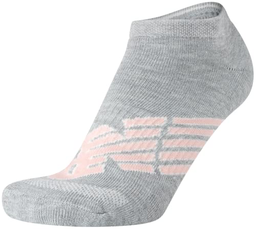 New Balance Women's Athletic Socks - Cushioned Low Cut Ankle Socks (6 Pack), Size 4-10, Light/Dark Grey #TOP5