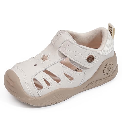 TARANIS Toddler Boys Girls Leather Sandals Closed-Toe Outdoor Leather Athletic Shoes