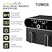 Tower T17138 Vortx Elite 10.4L Dual Basket Air Fryer with Sync Finish, 1700W, Graphite with Chrome Accents