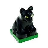  1 x Lego Duplo Tier Panther schwarz auf Platte grün Puma Baby Zoo Zirkus Safari groß Katze 2334c03pb02