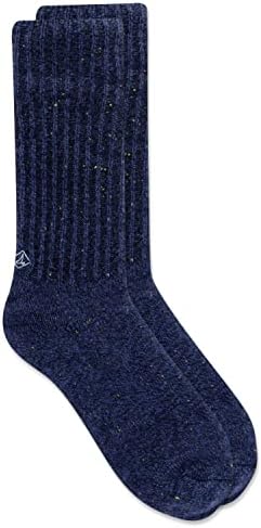 Sperry Top-Sider Women's Twist Boyfriend Crew Socks, Navy Marl, Shoe Size: 5-10