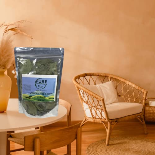 Purelifeherbs Organic Soursop Leaves/Organic Graviola Leaves-(Over 200 Leaves) #TOP5
