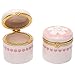C.R. Gibson, Ceramic First Tooth or Hair Keepsake Boxes for Girls, Baby Girl Keepsake Box, 2 Pieces