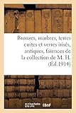  Bronzes, marbres, terres cuites et verres irisés, antiques, faïences de fouilles de Perse: et de Syrie, tapis d\'Orient de la collection de M. H.