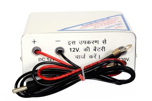 Image of RASHRI 12V 4A Battery Charger for Car, Bike & Truck Batteries | Compatible with 7Ah-100Ah Lead-Acid, Gel & AGM Batteries | Heavy-Duty Steel Body Smart Charger