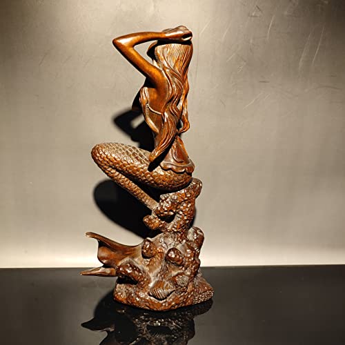 Statue poisson bois de buis décoration maison et objet de collection