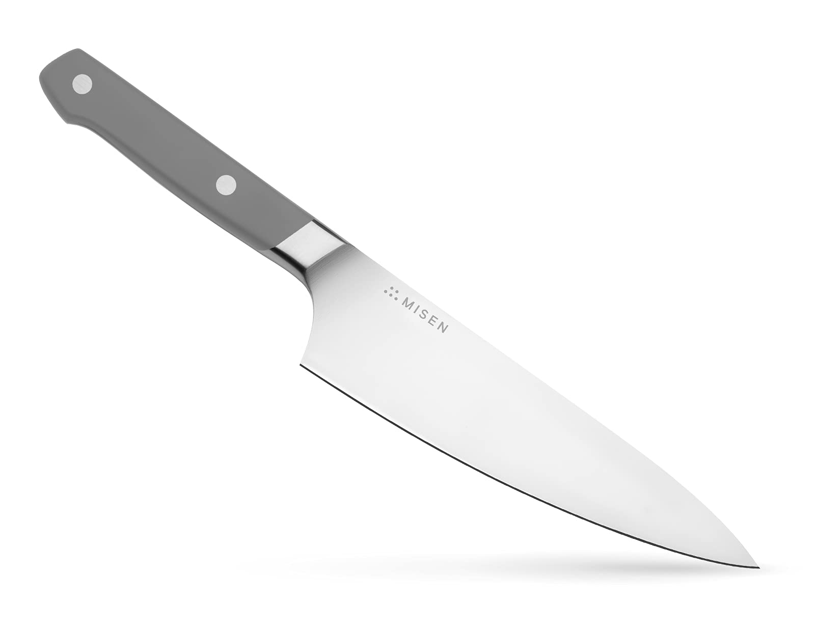 Misen Short Chef Knife - 6.8 Inch Professional Kitchen Knife - High Carbon Steel Ultra Sharp Chef's Knife, Gray