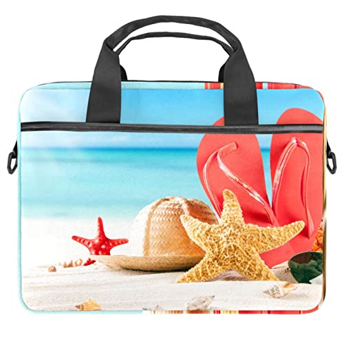 Sac à bandoulière ordinateur portable 13-14.5 pouces fin et rembourré étoiles de mer