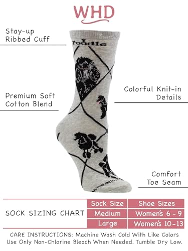 White Poodle Socks and Black Poodle Socks for Women Gift for Dog Lovers3