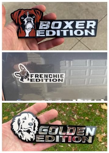 Image of Americ Bully Dog Edition 3D Badge Laser Cutting Emblem, Automotive Decals Stickers for Truck, RV, Boat Exterior Decoration, Fun Animal Decor Car Accessories Gifts