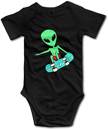 Image of Pengshiliu Green Alien Surf Baby Climbing Short Sleeve Onesie 12-18 Months