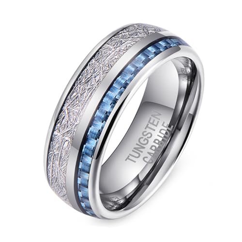 Bague homme bicolore en tungstène 8mm idée cadeau anniversaire