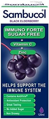 Sambucol Black Elderberry Liqu Immuno Forte Sugar Free 120Ml (2 Pack)