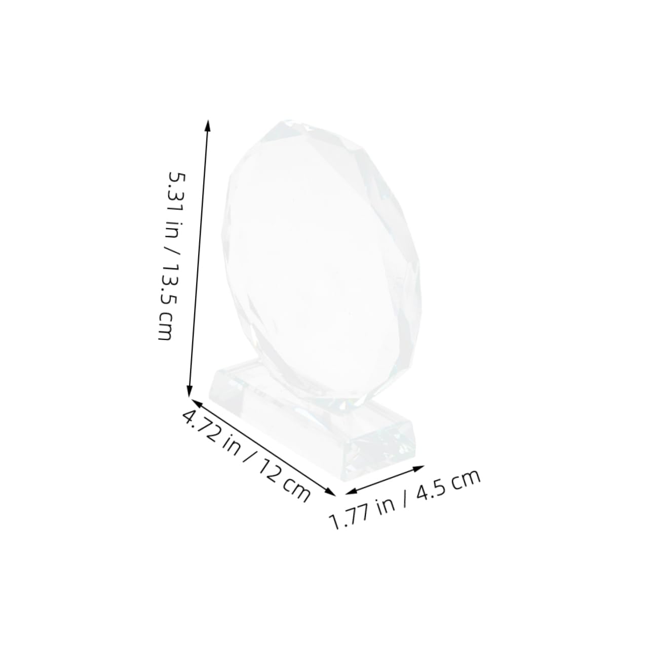 BESPORTBLE Blank Crystal Trophy Award Elegant Glass Trophy Cup for Achievement Recognition for Competitions Celebrations and Academic Honors Unique Design for Memorable Awards