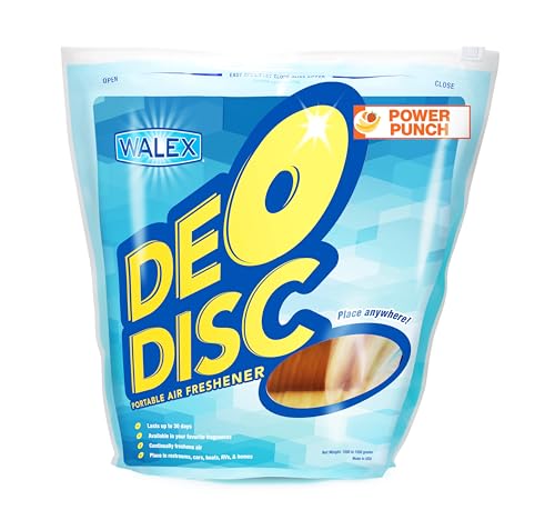 Image of Walex Deo-Disc Commercial Air Freshener Disc - Power Punch Scent, 100-Pack