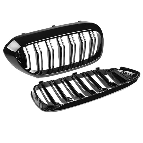 Calandre Noir Brillant pour BMW Série 5 G30 G31 2017-2020 2 Lamelles