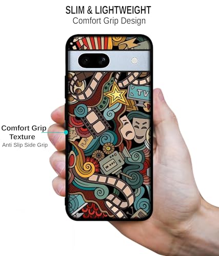 Image of Movies Design Premium 2D Printed Metal Back Case Cover for Google Pixel 7A 5G, Multicolour