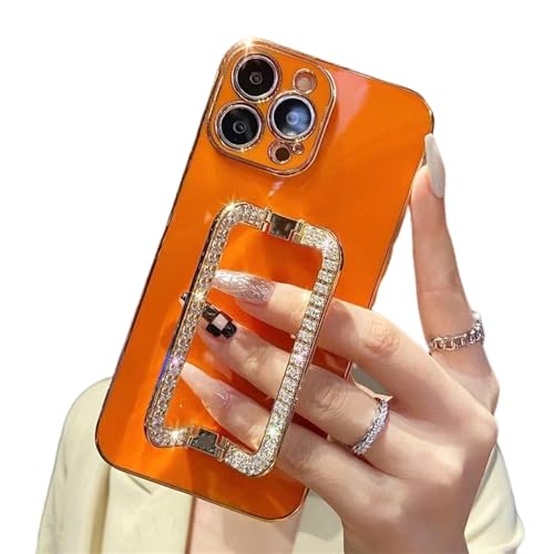 Coque iPhone 15 Plus Orange Idéale pour Appels Vidéo Mains Libres