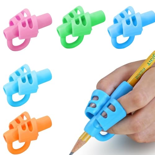 COYUN 5 Pcs Impugnatura Matita Bambini, Aiuto Per La Scrittura Per Bambini, Scrittura Impugnatura Penna, Pencil Grips, Aiuto Scritture Strumento Correzione Della Postura Per Bambino Adulti
