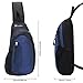Imagen de Sciphylia Bolso Pecho Hombre Mochila Cruzada Gran Capacidad Bolsa de Pecho Antirrobo Correa única Hombro Cruzados Bandolera Cruzada para Deportes al Aire Caminar Viajar Ciclismo Azul Marino