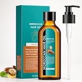Moroccan Argan Oil, Hair Oil for Frizzy Hair, Morroccan Hair Care Oil Natural Serum Help Split Ends Dry Scalp Hair Care Products Strengthen Dry Damaged Curly Long Curly Hair Treatment Heat Protectant