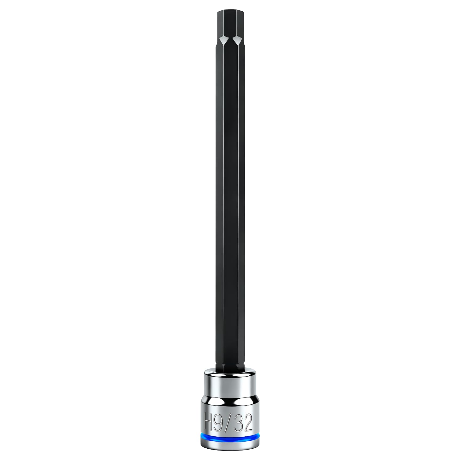 3/8 Inch Drive Long Hex Bit Socket, H9/32, Full Polished, Premium CR-V &amp; S2 Alloy Steel Head Made for Auto/Mechanical