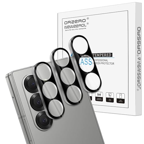 Orzero (3 Pack) Camera Lens Protector Compatible for Samsung Galaxy Z Fold 6, Protector de Cámera Tempered Glass 9 Hardness High Definition Anti-Scratch Case Friendly Does not Affect Night Shots