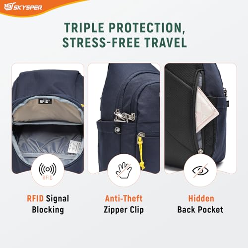 SKYSPER Sling Bag RFID Anti-Theft Crossbody Bag Recycled Travel Cross Body Bag Shoulder Sling Daypack2
