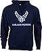 Ann Arbor T-shirt Co. U.S. Air Force Hoody | Licensed USAF Tee Shirt, Airman Veteran Hooded Hoodie - Navy, 2XL