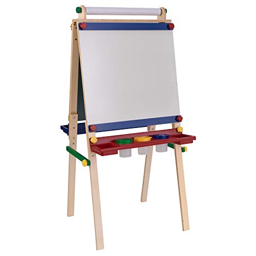 KidKraft Double-Sided Wooden Artist Easel with Paper Roll, Children