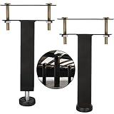 Metal Adjustable Height Bed Furniture Foot Legs Replacements Center Frame Slat Support Leg Bed...
