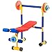 KingsBox per Bambini, Fitness, Palestra, Attrezzatura per l'Allenamento, Giocattoli per Bambini, Allenamento per Famiglie Sportive (Home Gym Set, Bench)