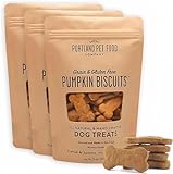 Portland Pet Food Company Pumpkin Dog Treats Healthy Biscuits for Small Medium & Large Dogs - Grain-Free, Human-Grade, All Natural Cookies, Snacks & Training Treats - Made in The USA - 3 Pack (5 oz)