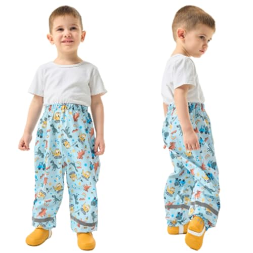 Toddlers Boys Girls Waterproof Rain Pants Kids Lightweight Reflective Windproof Rainwear2