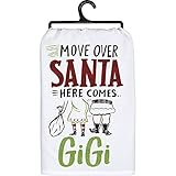PBK Primitives by Kathy 109647 Here Comes Gigi Dish Towel 28-inch Square, Cotton