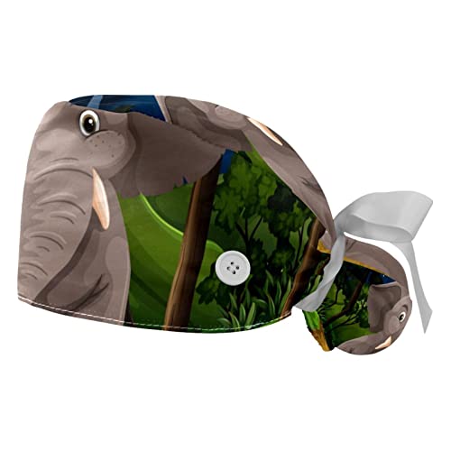Casquettes de travail ajustables éléphant : chapeaux bouffants mixtes