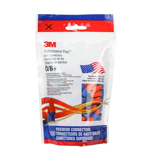 Image of 3M Performance Plus Wire Connector, O /B+Pouch, 22-12 AWG, Pouch of 100