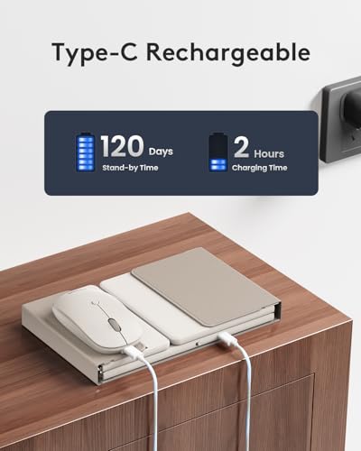 Image of Foldable Keyboard and Mouse, Samsers Folding Bluetooth Keyboard Combo, 2.4G + BT5.0 x 2, Full-Size Portable Travel Keyboard & Rechargeable Wireless Mouse for Windows Android iOS Mac OS, Starlight