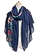 GERINLY Stylish Scarves for Women Lightweight Fashion Lace Printed Wrap Scarfs Shawl for Dress