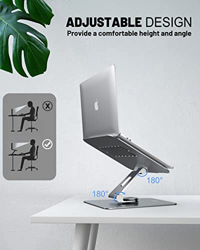 Swivel-Adjustable-Laptop-Stand-for-Desk-Height-Adjustable-Aluminum-Computer-Stand-for-Laptop-Portable-Ergonomic-Laptop-Stands-for-MacBook-Air-Pro-All-Laptops-10-17-Gray