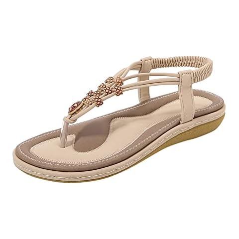 DGHM Women's Bohemian Beach Sandals with Diamante Straps Cover