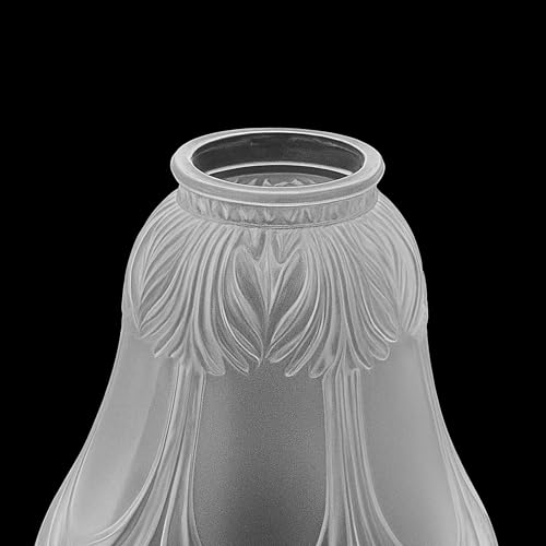 Image of SINOMAN Spare Glass Lamp Shade Clear Transparent Flower Cut Glass Cover Compatible with Wall Lights, Ceiling Lamps, Chandeliers, Hanging Pendant Lights, Outdoor Lamps and Decorative Fixtures