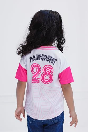 Disney Minnie Mouse Girls Mesh Soccer Jersey T-Shirt Toddler to Big Kid Sizes (2T - 14-16)3