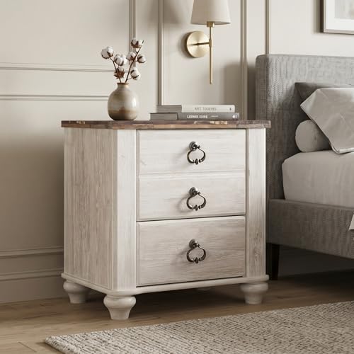 Image of Signature Design by Ashley Willowton 2 Drawer Nightstand, Whitewash