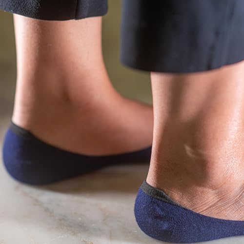Image of HEELIUM Bamboo No Show Socks for Women | Odour Free & Breathable | 3X Softer than Cotton Socks | Low Cut Socks | Size (UK 3-7)