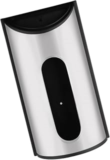 LIFKOME Stainless Steel Plastic Bag Storage Box PP Base Magnetic Organizer for Grocery Bags Sturdy and Versatile Kitchen Dispenser for Easy Access