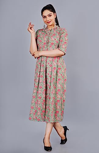 Image of Women's Floral Print Anarkali Kurta for Girls